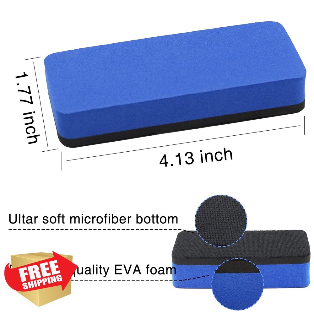 OWLKELA Magnetic Dry Erase Erasers, Assorted, 4 Pack