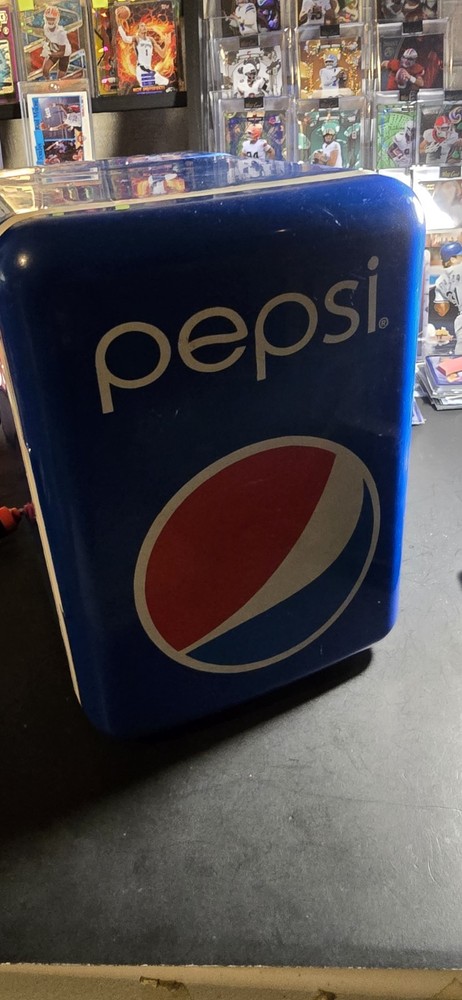 Pepsi Blue Portable Tabletop Mini Fridge Single Door Adjustable Shelf