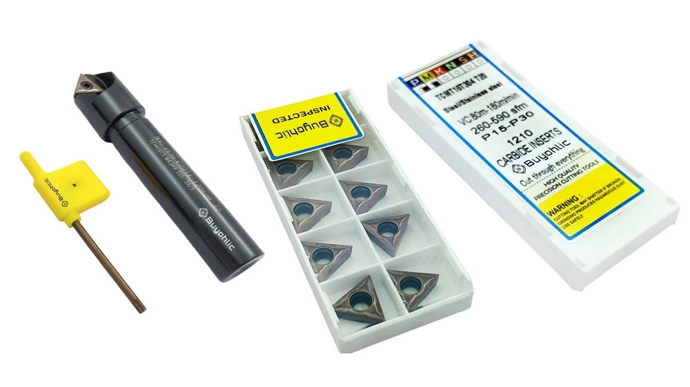 Indexable 60° Chamfer Tool 120mm with 10 Spare Carbide Inserts
