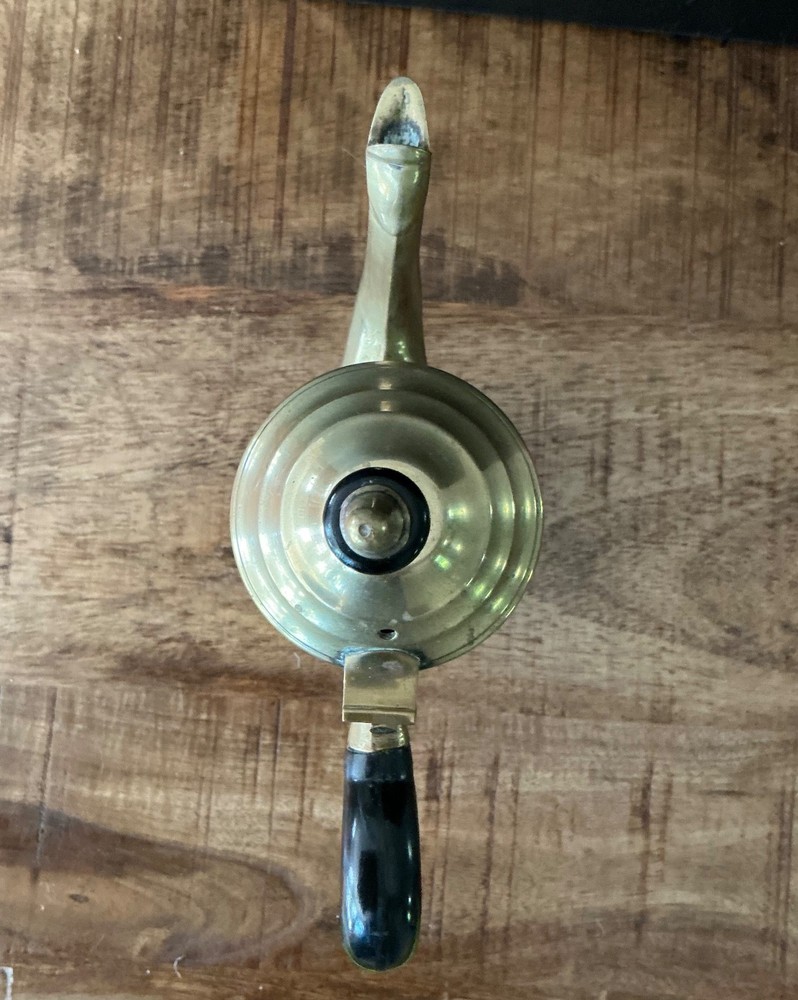 Vintage Brass Gooseneck Tea Pot Teapot