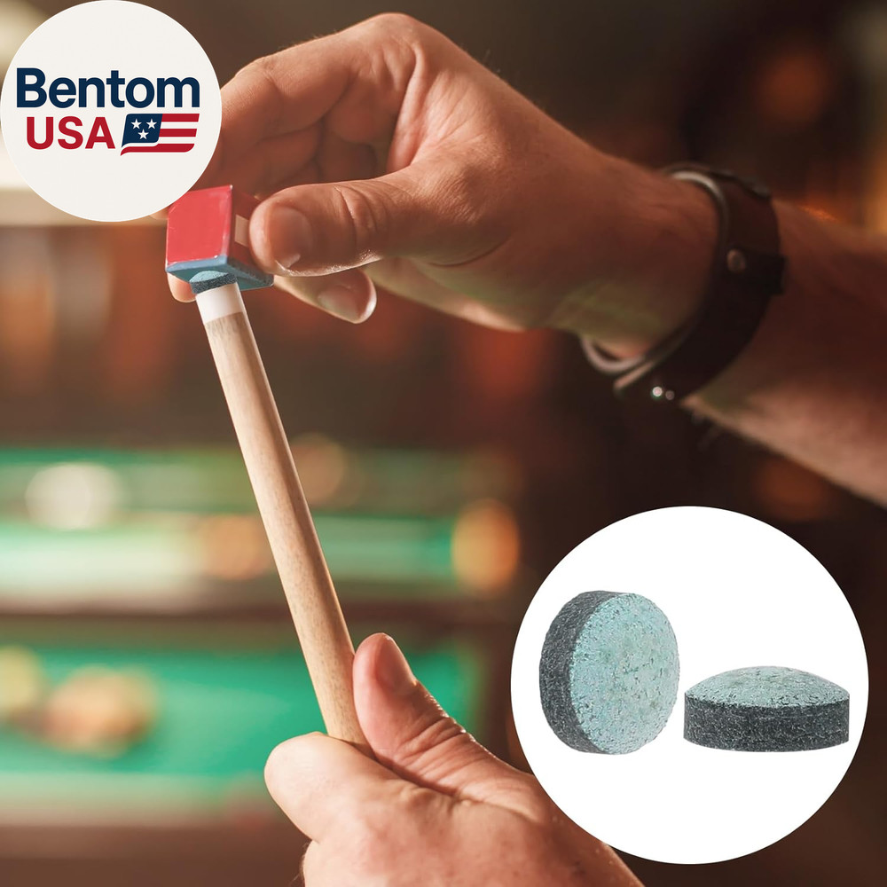 Billiard Pool Cue Tips Pool Stick Replacement Tips with Storage Box for Pool Cue