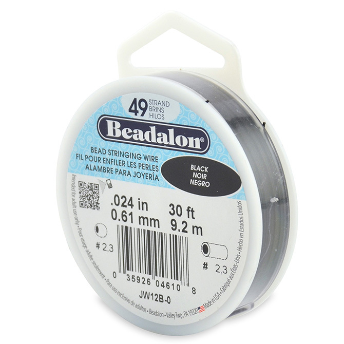 Beadalon Bead Stringing Wire 49 Strand 30/100 FT. BRIGHT Various Sizes + Colors