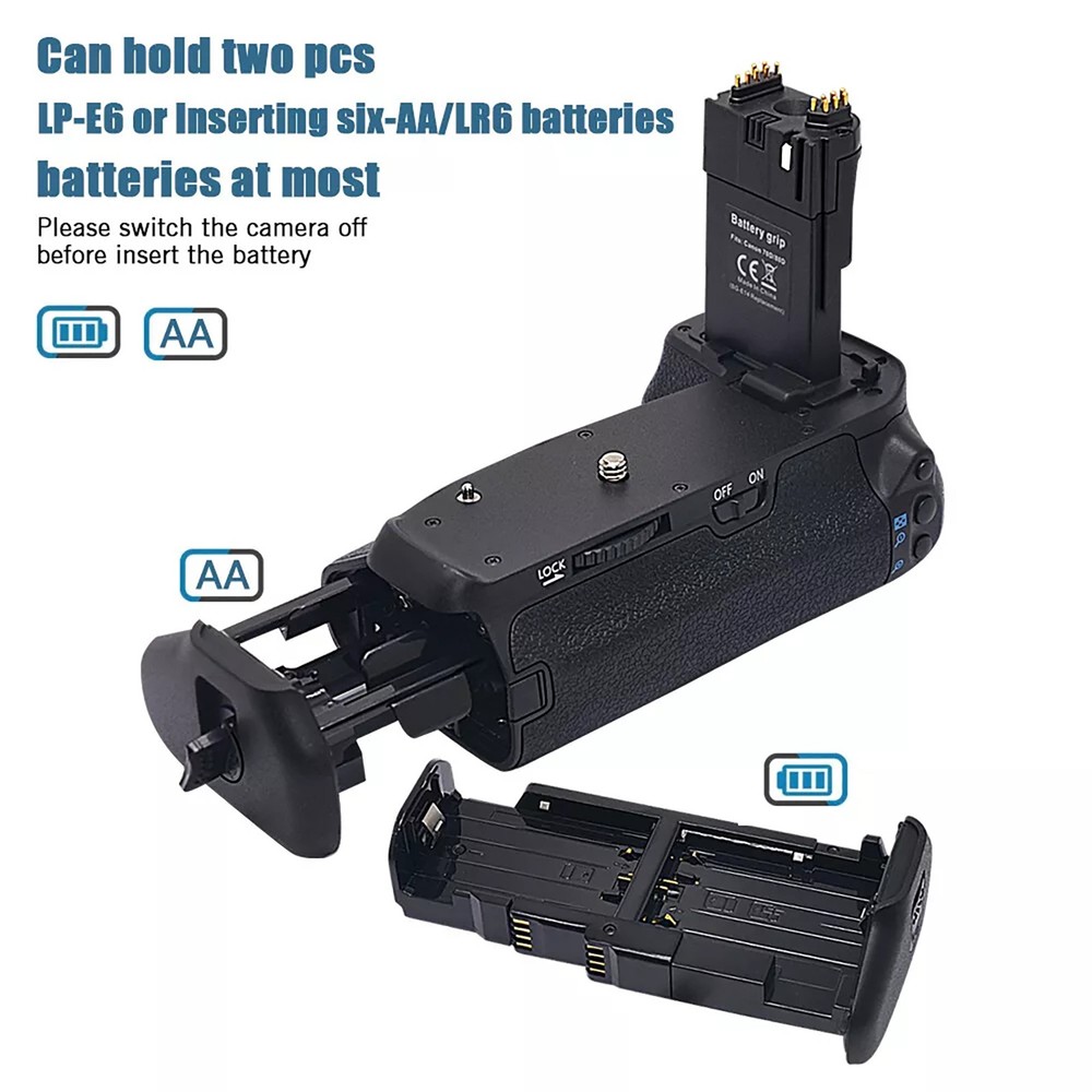 1 PC BG-E14 Vertical Battery Grip Camera Replacement For Canon EOS 70D 80D 90D