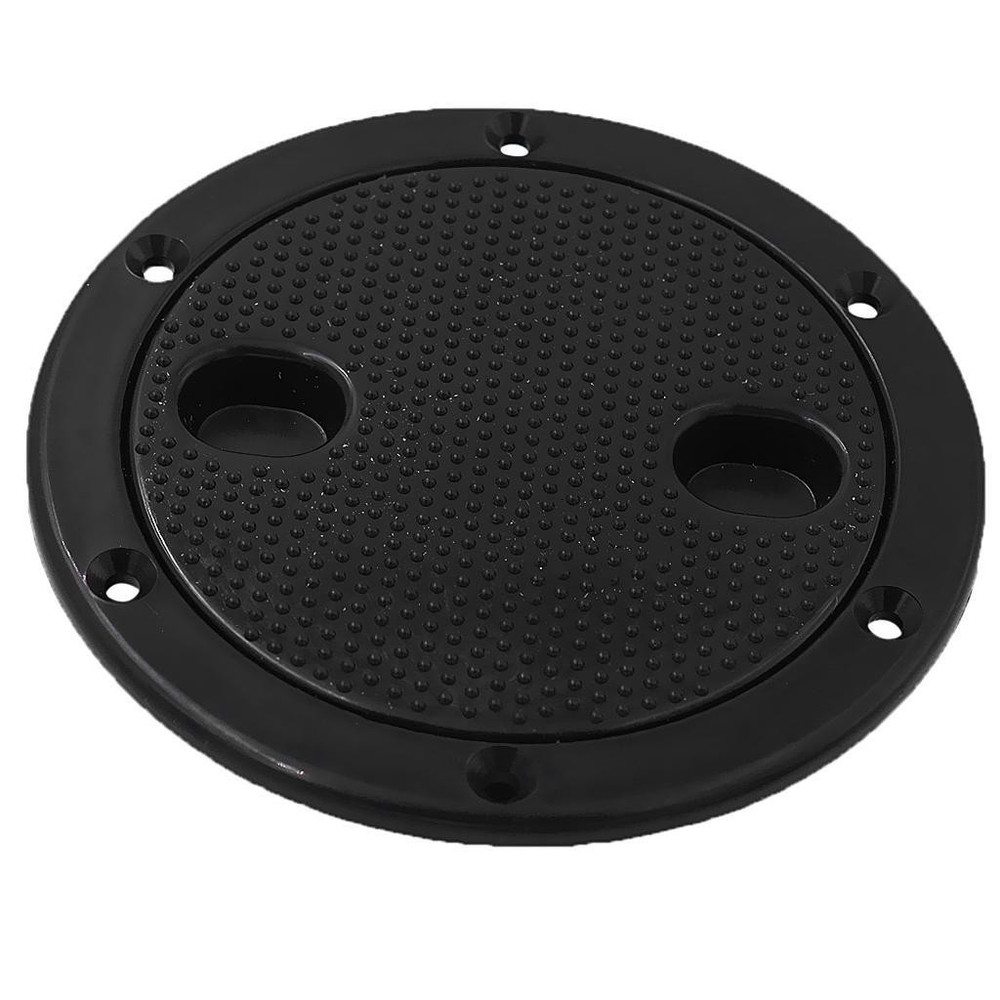Boat Deck Plate with Boat Accessory 6 "Black Plastic