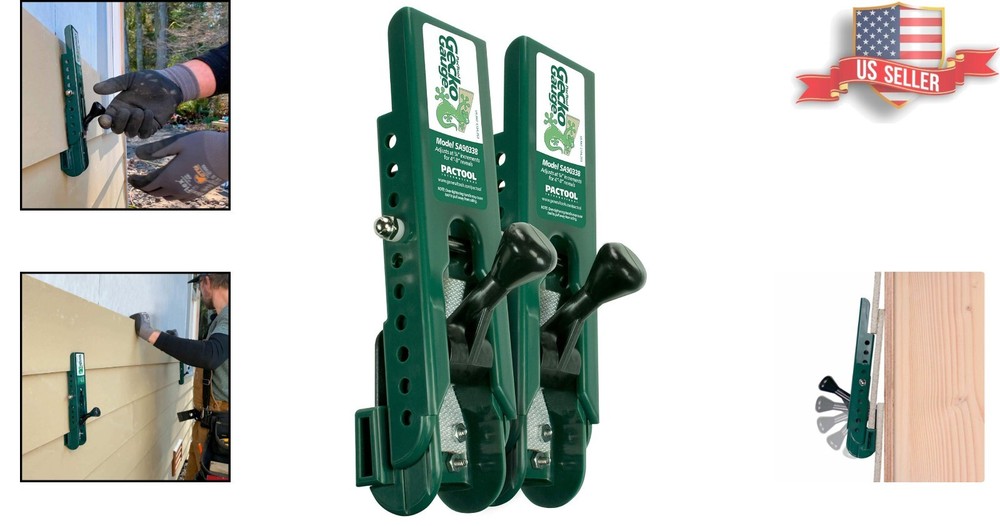 Hands-Free Siding Gauge Clips - Efficient Tool Set for 3/8-Inch Siding Projects