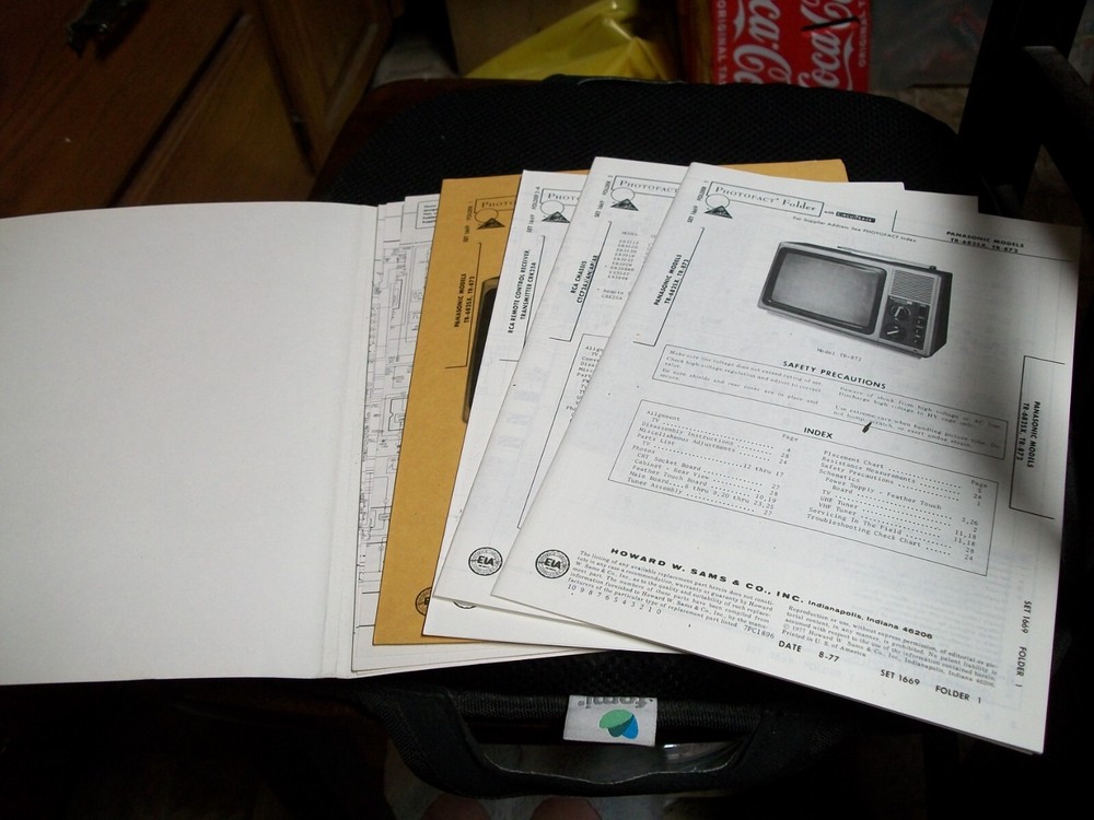 SAMS PHOTOFACT FOLDER SET NO. 1669