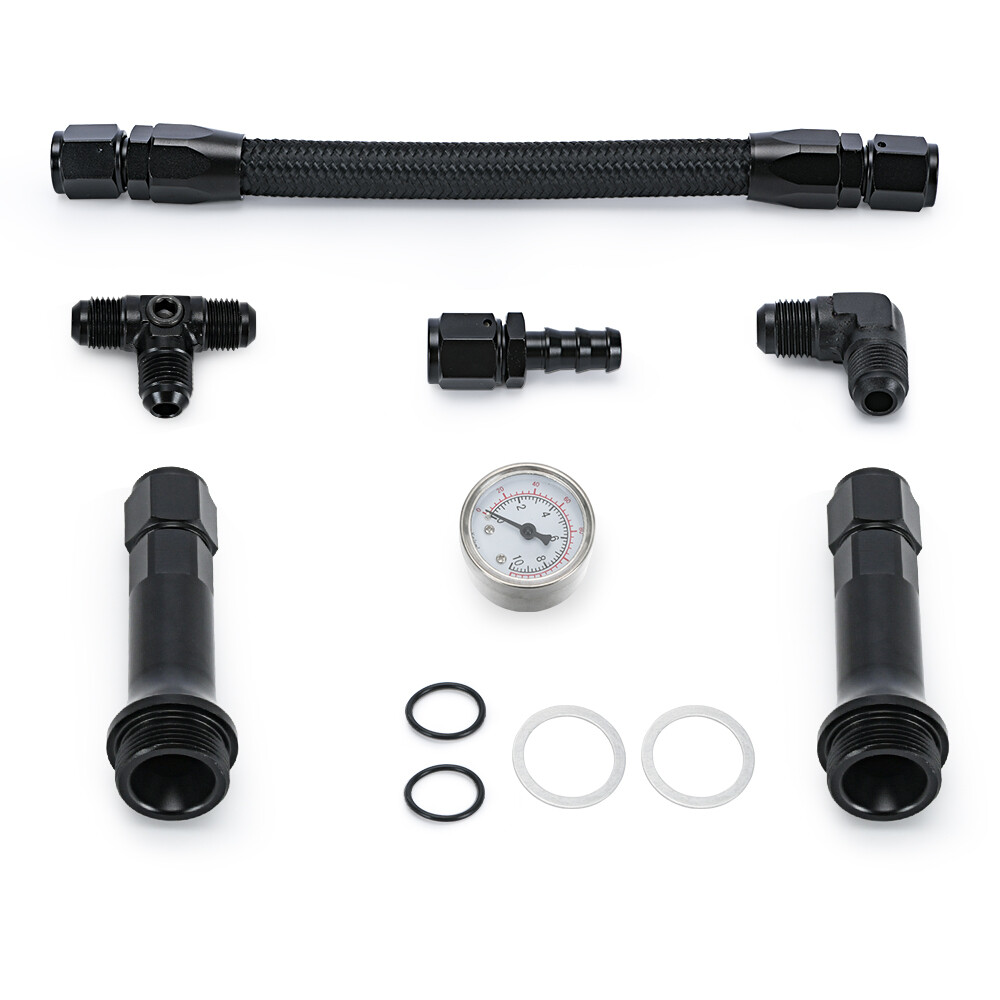 Dual Feed Carb Fuel Line Double Pumper For 4150 Holley Carburetor Braided AN6