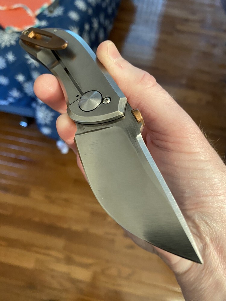 Kh Knives Full Custom Tendance PROTOTYPE Folding Knife Copper S90V RARE