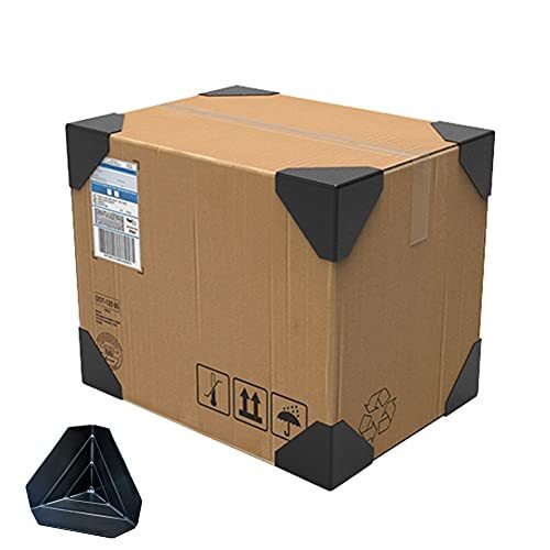 [80 Pack] Shipping Box Corner Protectors Plastic Packaging Edge Protectors ,