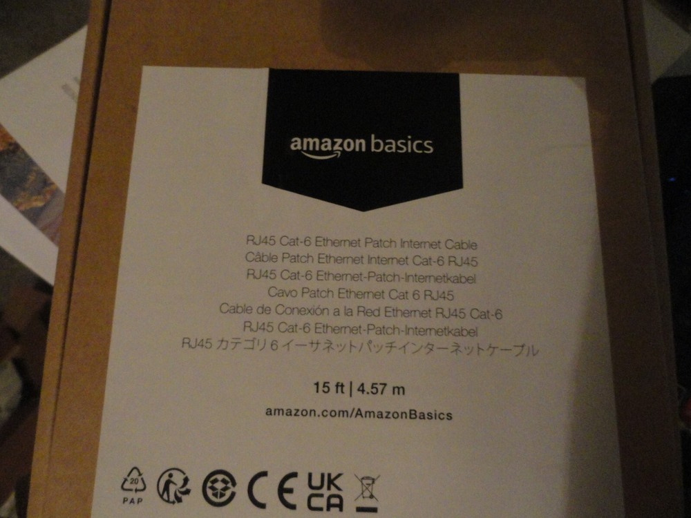 RJ45 CAT6 Patch Cord Cat 6 Ethernet Cable for Router Internet Network Modem 15'