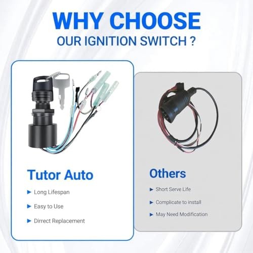 Boat Ignition Switch with Keys for Mercury Mariner Replace Mercury Ignition