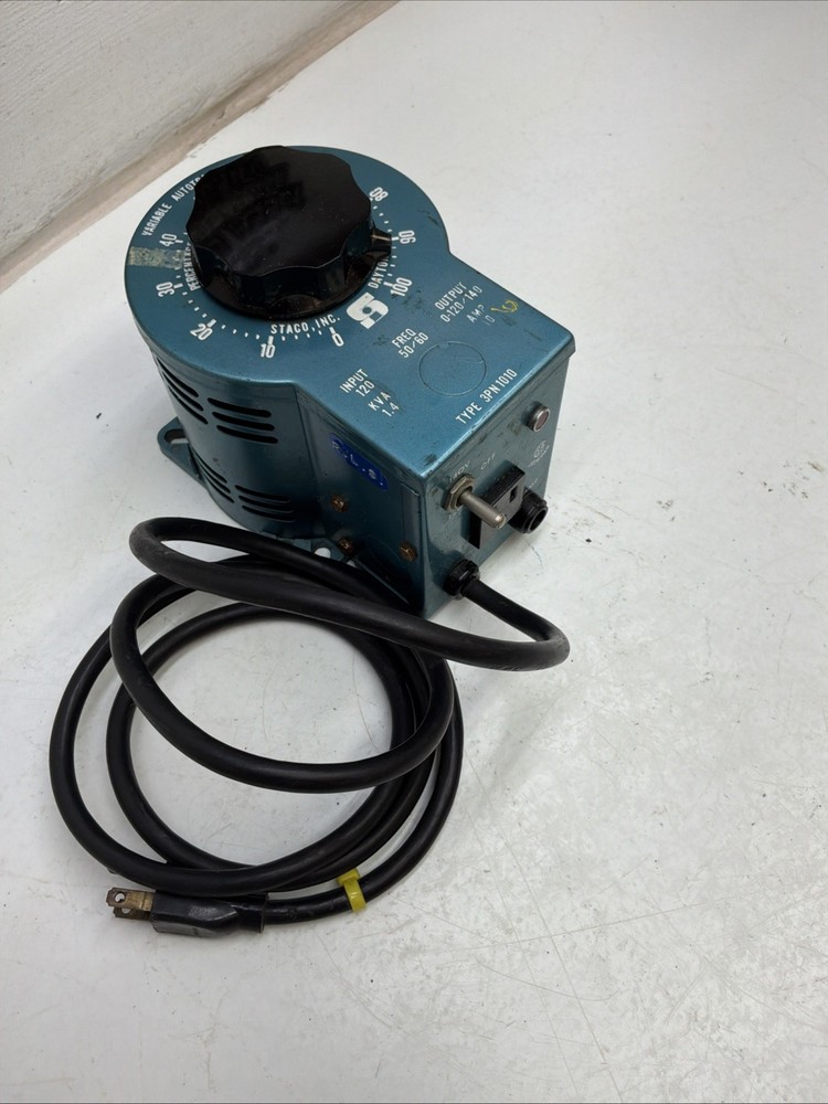 Staco Variable Auto transformer 3PN1010 10AMP Input 120 KVA 1.4
