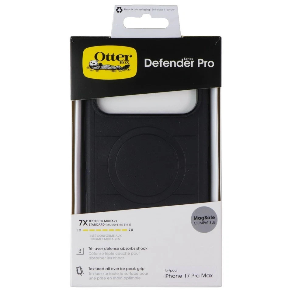 OtterBox iPhone 17 Pro Max Defender Series Pro for MagSafe Camera Control- Black