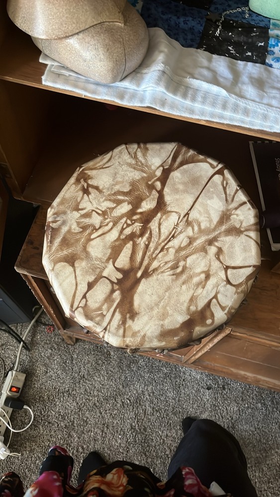 Native American Style Rawhide Drum for Ceremony