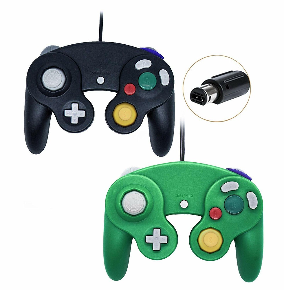 2 Pack Wired NGC Controller Gamepad for Nintendo GameCube GC & Wii U Console USA