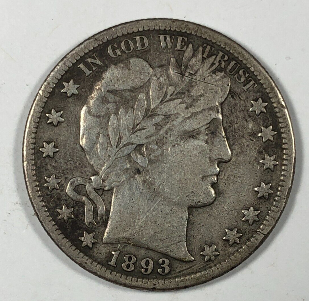 1893-S 50c Barber Half. .50. Nice, Fine.