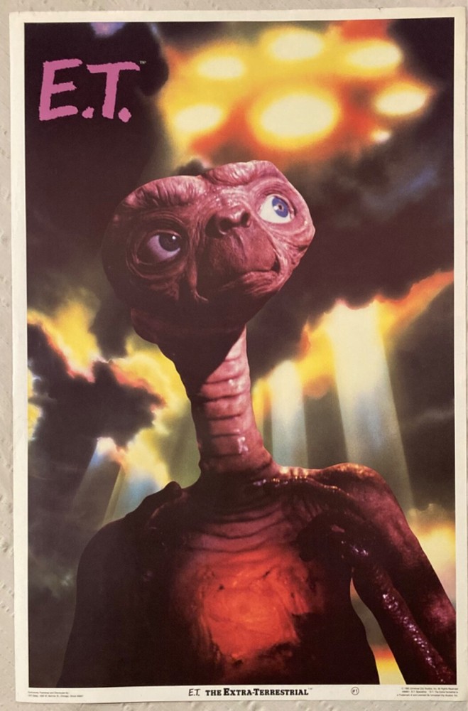 E.T. The Extraterrestrial 1982 Poster Gregory Harrison Fighter Overprint Back I