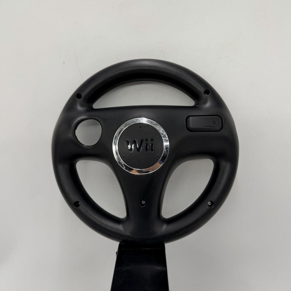 Nintendo Wii Black RVL-001 Bundle Tested Remote Wheel Pro Controller Gamecube