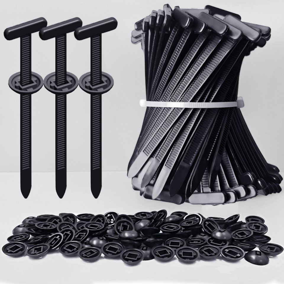 (50Pcs) Nylon Universal Cable Tie Buckle, Multifunctional Rivet Zip Ties,