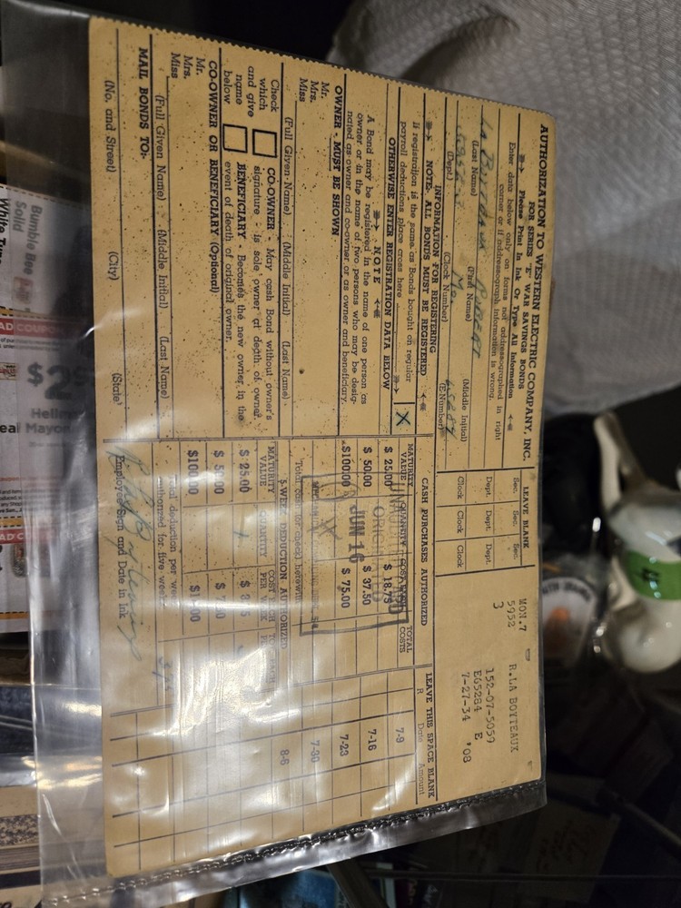 Ww2 War Bonds Rare