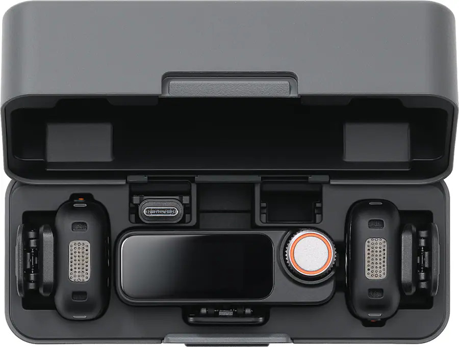 DJI - Mic 3 (2 TX + 1 RX + Charging Case) - Black
