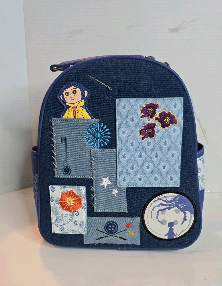 Coraline "Laika" Patchwork Denim Mini Backpack