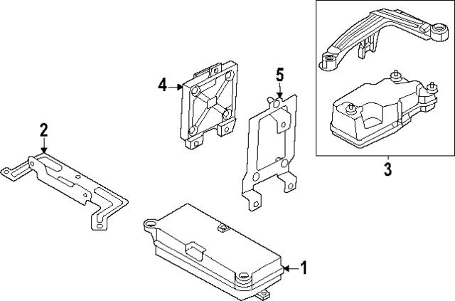 Genuine Audi Amplifier Bracket 95C-035-317