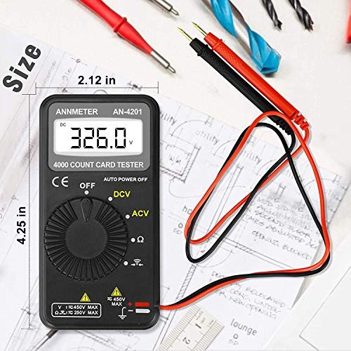Digital Multimeter,Pocket Voltmeter Ohmmeter Measuring AC&DC Voltage
