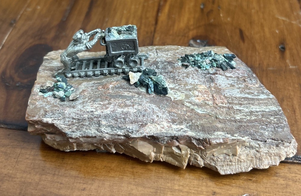 Gem Mining Pewter Paperweight