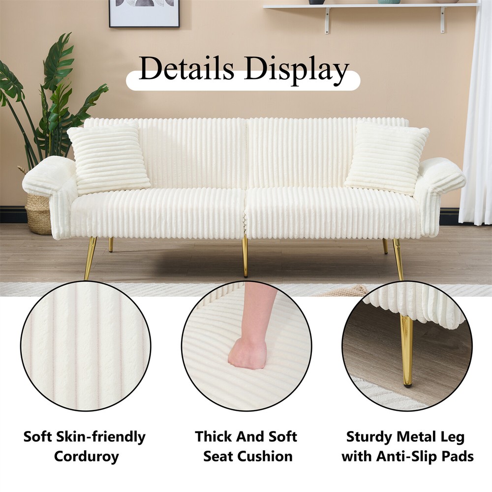 79'' Convertible Sleeper Sofa Bed Loveseat Sofa Couch Folding Futon Sofa Bed