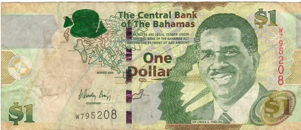 Banknote Bahamas P71 1 Dollar 2008