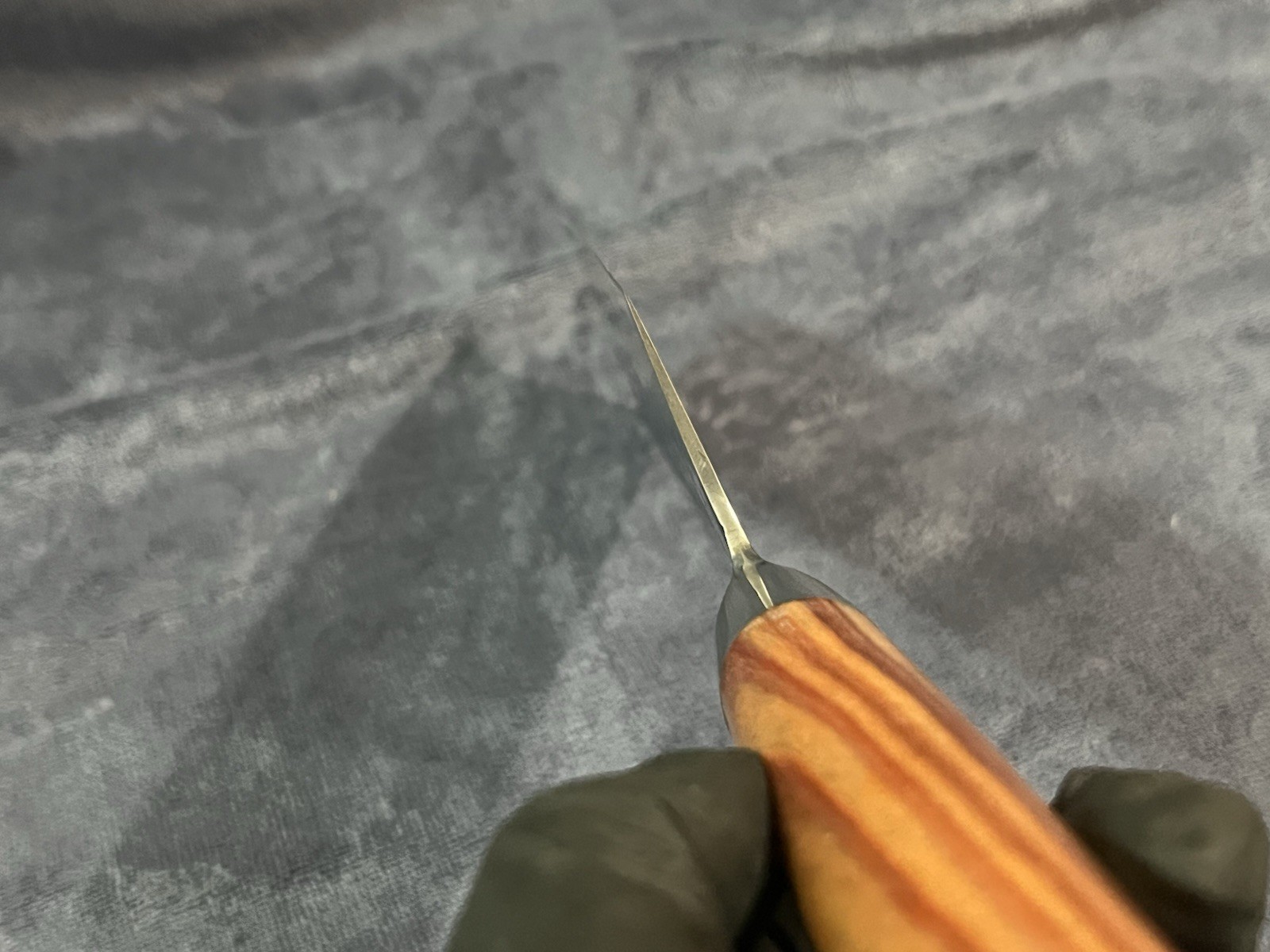 7" Hand Forged Nakiri Knife 9Cr18MoV Steel Cleaver Vegetable Slicer Hammered Fin