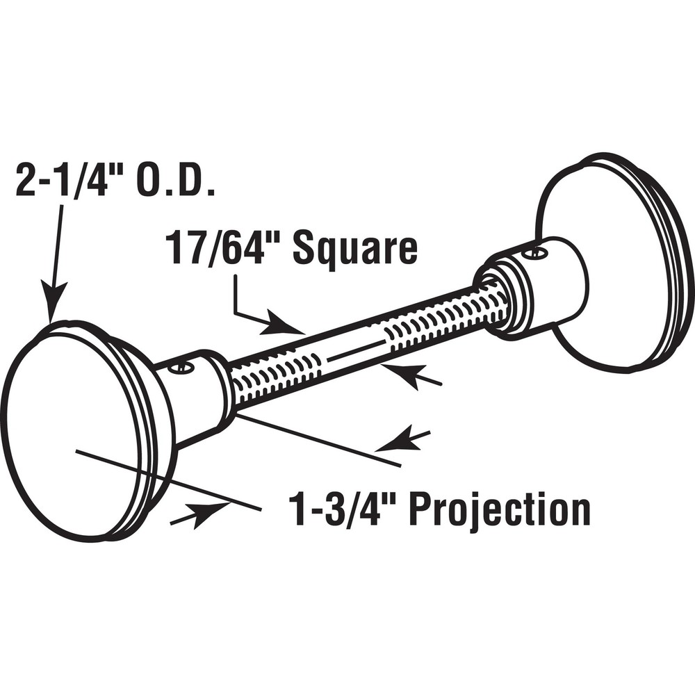 E 2499 Solid Brass Vintage Door Knob Spindle Set, 2-1/4 In. Outside Diameter,...