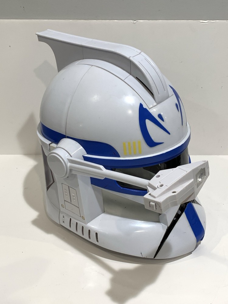 Star Wars Captain Rex Clone Wars Electronic Talking Helmet Works 2008 Complete