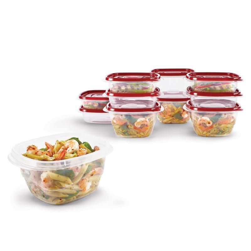 10 Pc Food Storage Container Set BPA Free Stackable Meal Prep Microwave Safe New
