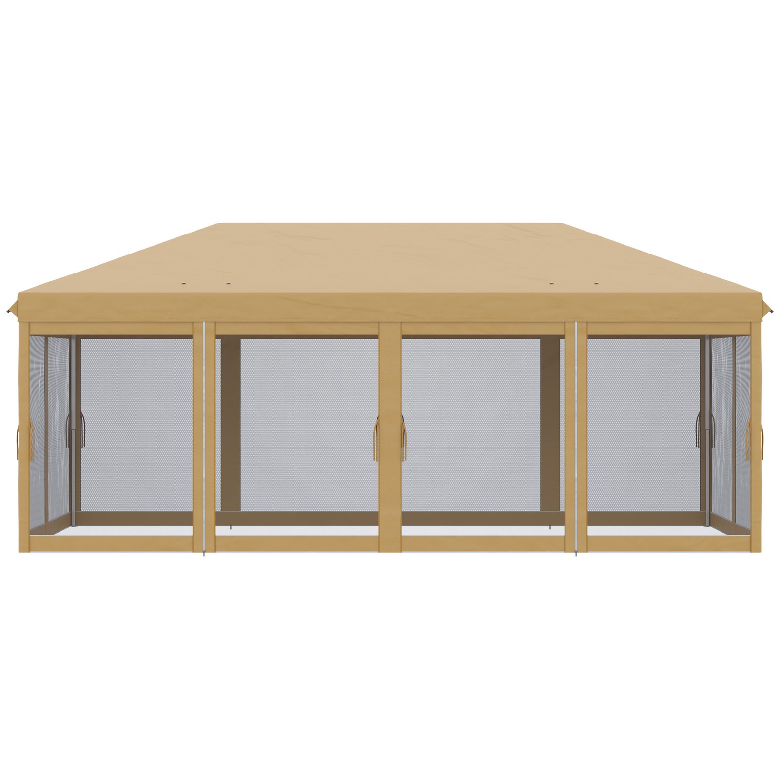 10'x20' Pop Up Party Tent Gazebo Wedding Canopy with 6 Sidewalls, Cream White