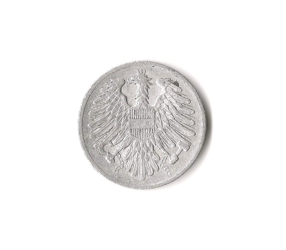 1957 Austria - 2 Groschen - 443 - Aluminum Magnesium - 0.9g