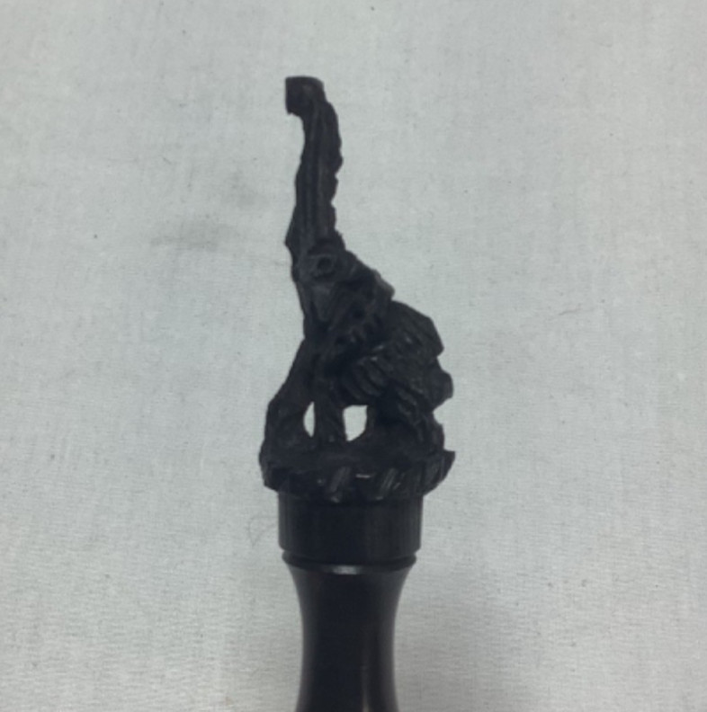 Set of 3 Hand-Carved African Elephant Ebony Wood Items Pen holders?