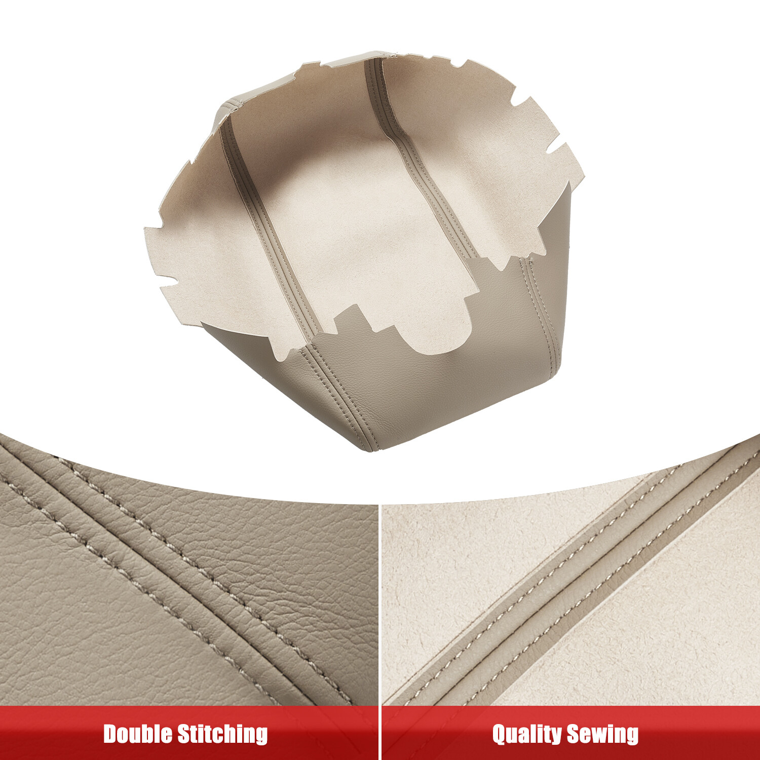 Fit Jeep Grand Cherokee 2011-2020 Center Console Lid Armrest Leather Cover Beige