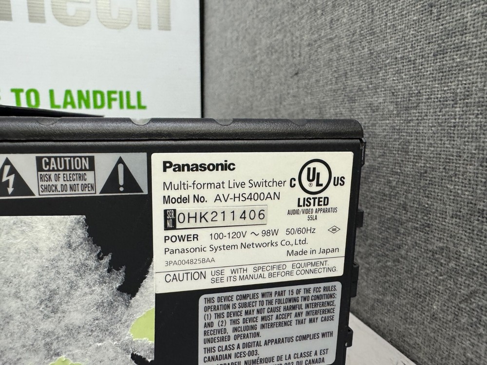 Panasonic AV-HS400A Multi-Format HD Switcher