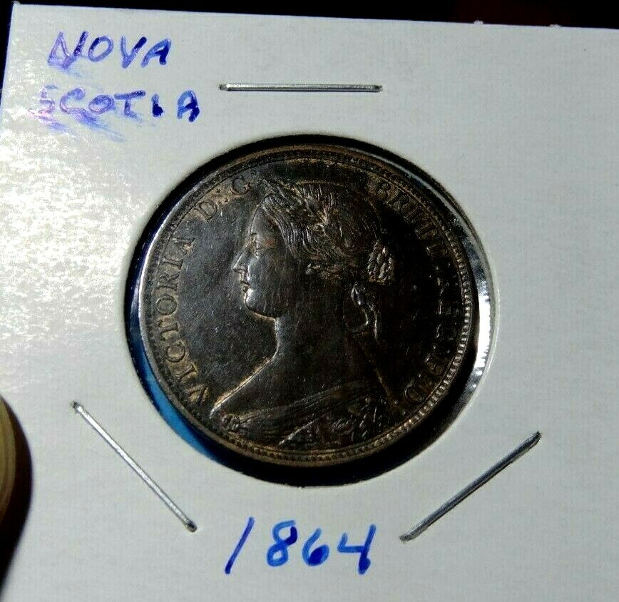 1864 Canada Nova Scotia One Cent World Coin