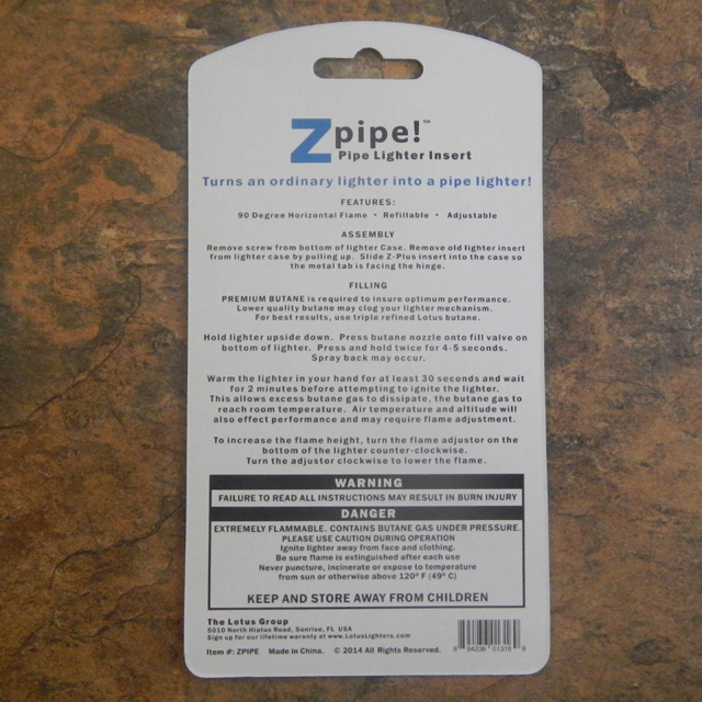 Z-Plus Pipe Lighter Butane Insert Soft Flame Lighter Upgrade Windproof