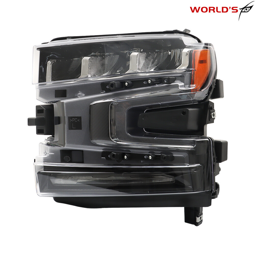 For 2019-2021 Chevy Silverado1500 LH&RH Headlights Assembly LED W/Halogen Signal