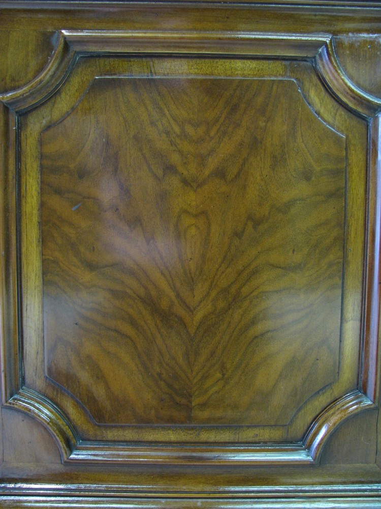Karges Louis XVI Bar / Server With Dramatic Patterned Walnut Veneers & Flip Top