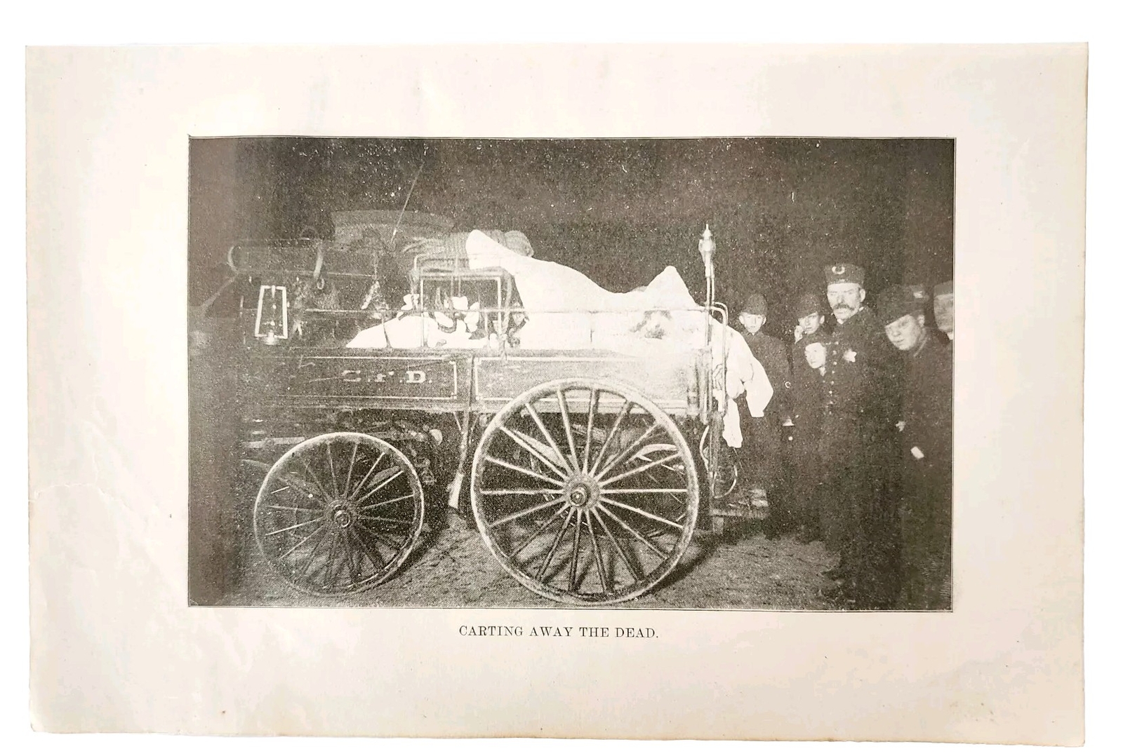 1904 The Dead On Wagon Cart CFD Chicago Iroquois Theater Fire Disaster DWNN5