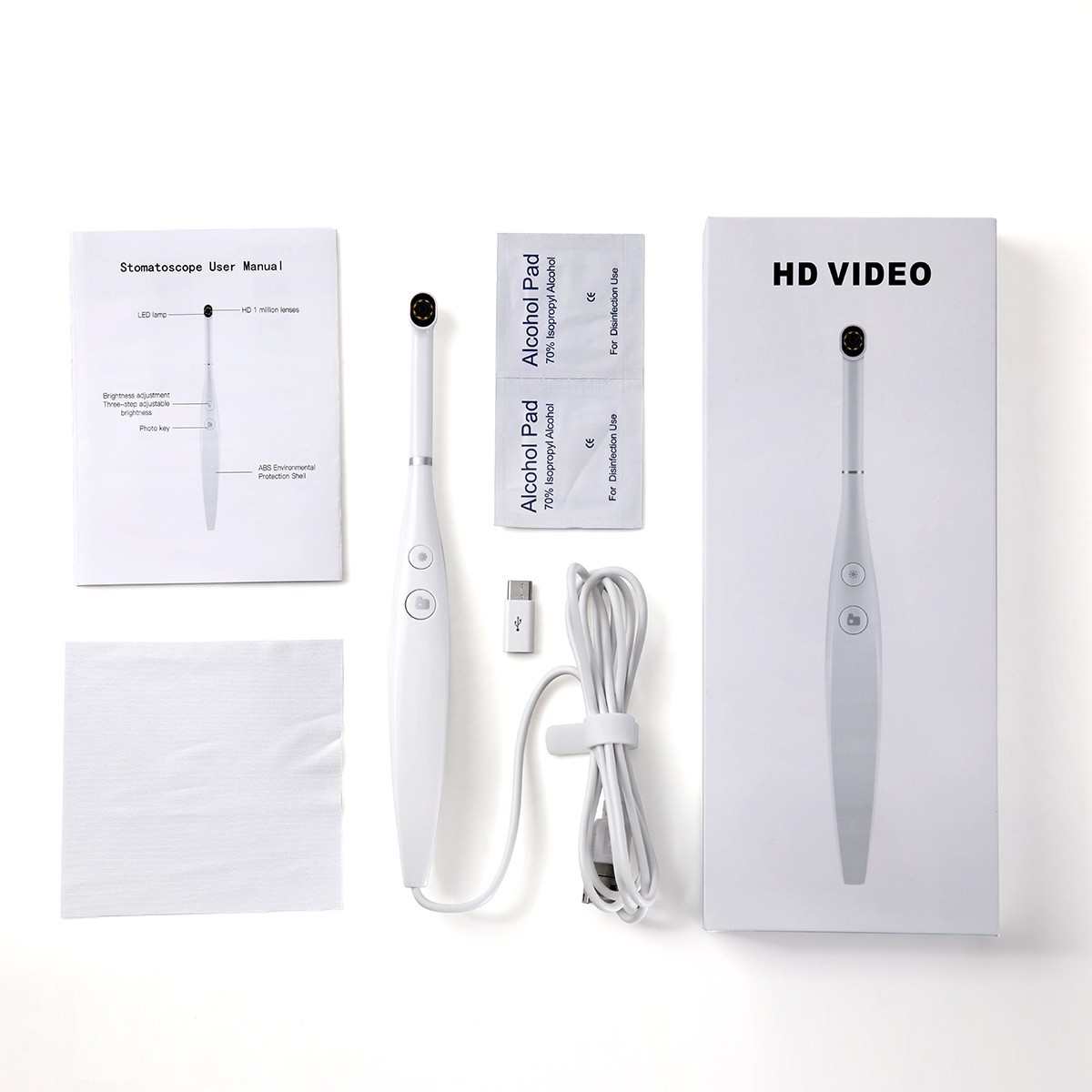 8LED Light Dental USB Imaging Intraoral Camera Real-time Video Oral Endoscope