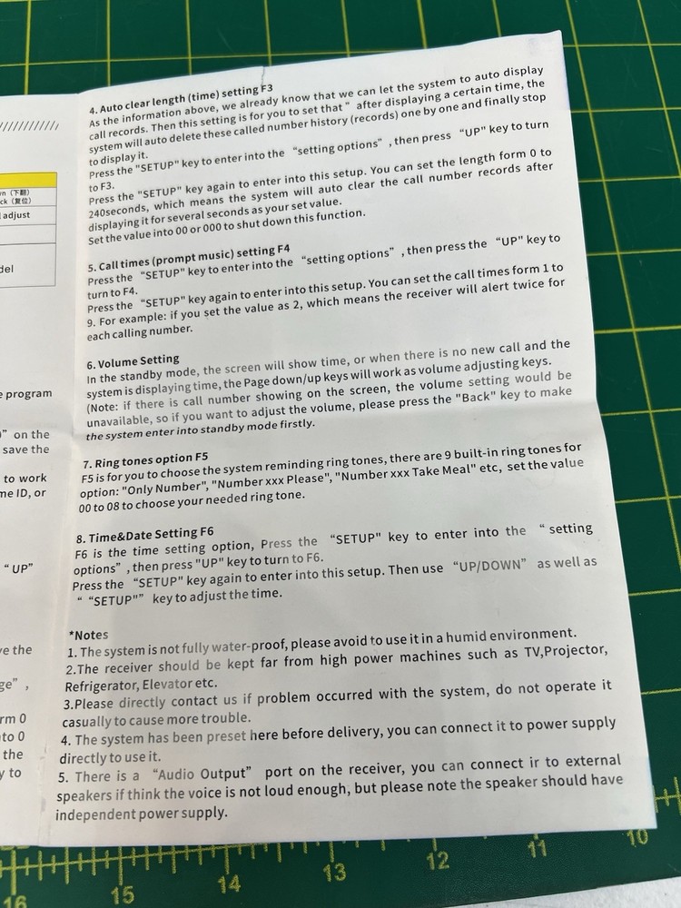 Queue Calling System 4-Digit Wireless Display w/ Keypad Restaurant Pager
