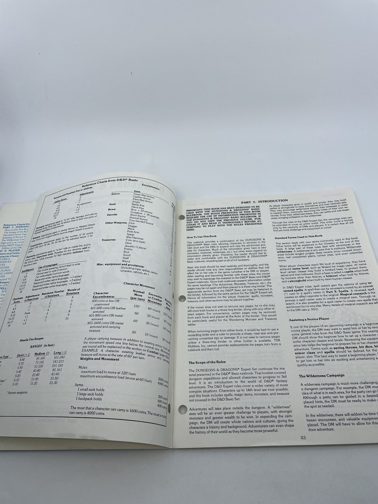 D&D Dungeons & Dragons Expert Rulebook Expert Rules #2 1981 TSR