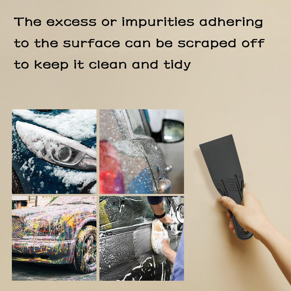 6 Pack Plastic Putty Knife Set, 2" Flexible Paint Scraper Tools for Spackling, D