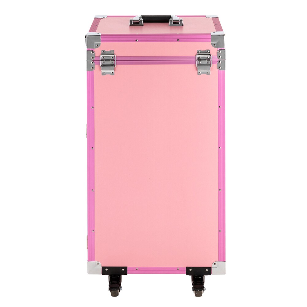 Nail Desk Mobile Station Rolling Makeup Train Case Manicure Table with Speaker